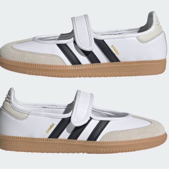 adidas Shoes - Adidas Samba Mary Jane Sneaks White/Black size 8 posh takes 20% I’m firm price